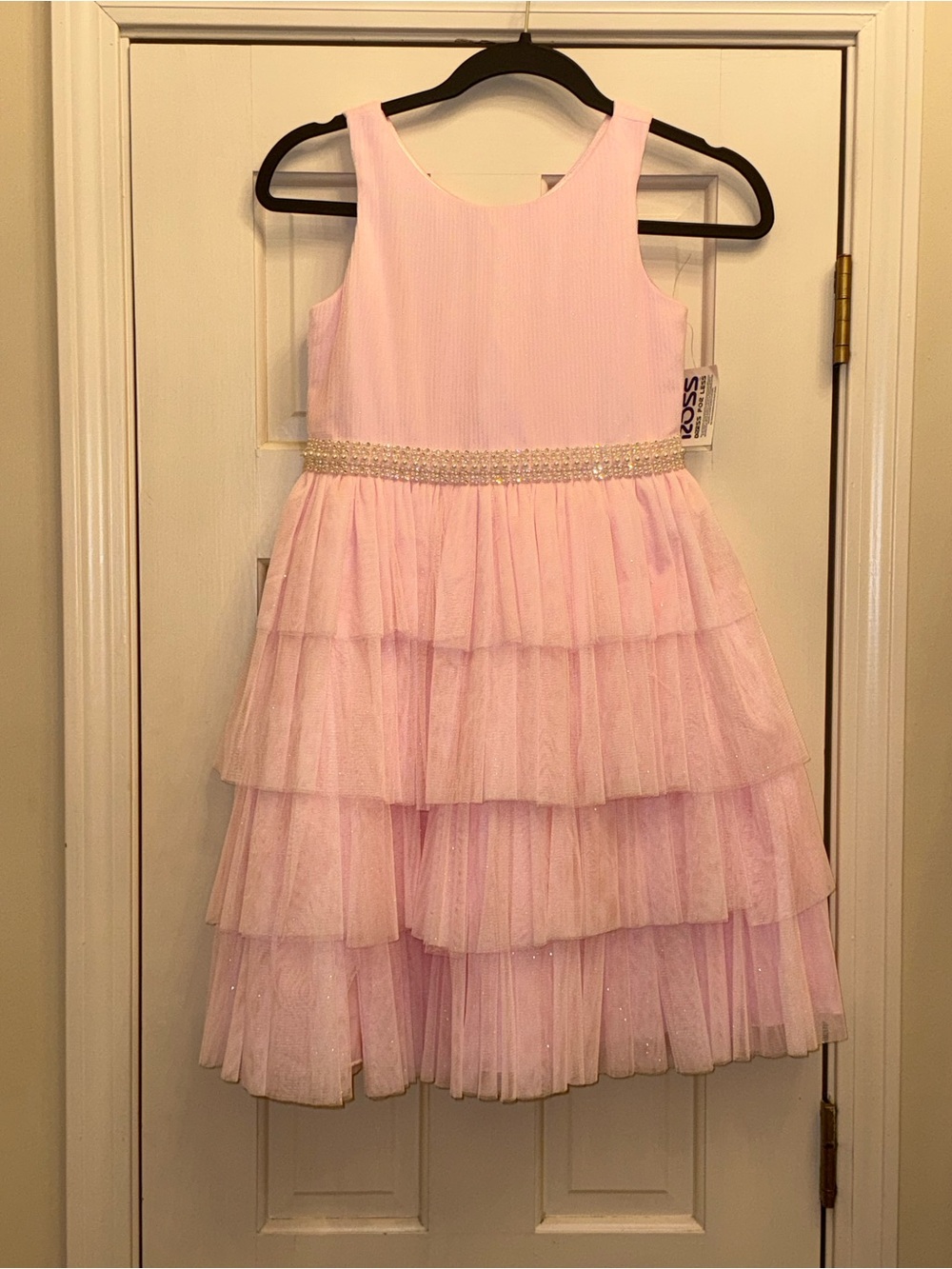 NWT Couture Princess Girls Size 10 Pink Tiered Tulle Party Dress